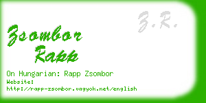 zsombor rapp business card